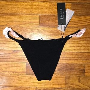 The Pin-Up Bottom Texturted Black/Pink - S
